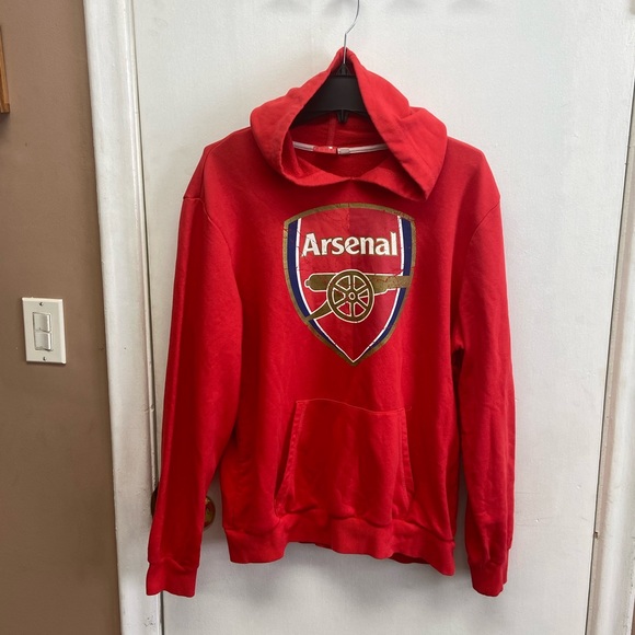 Arsenal Red Puma Hoody / Sweater Mens size Large - Picture 3 of 6